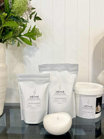candle wax sand