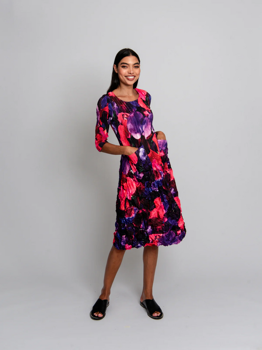 3/4 sleeve smash pocket dress