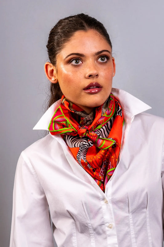 Bellezza Silk Scarf - Zebra