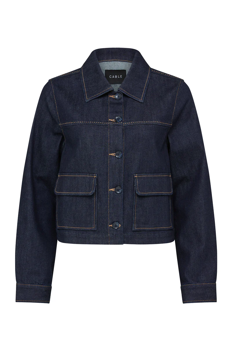 burke denim jacket - Meg & Me Boutique & Espresso