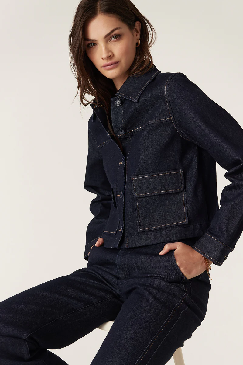 burke denim jacket - Meg & Me Boutique & Espresso