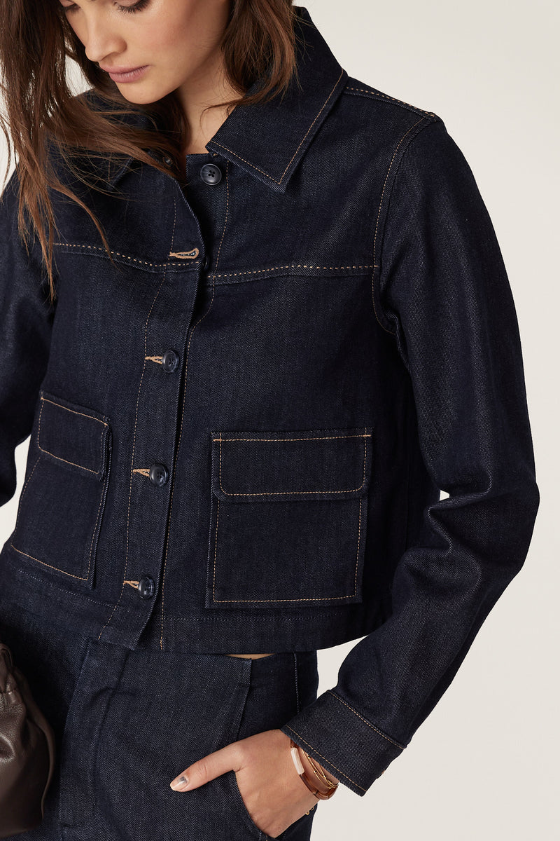 burke denim jacket - Meg & Me Boutique & Espresso
