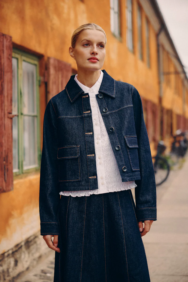 burke denim jacket - Meg & Me Boutique & Espresso