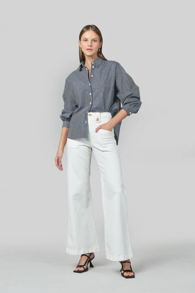 piper wide leg trouser - ivory