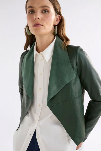 fine leather jacket - milan green