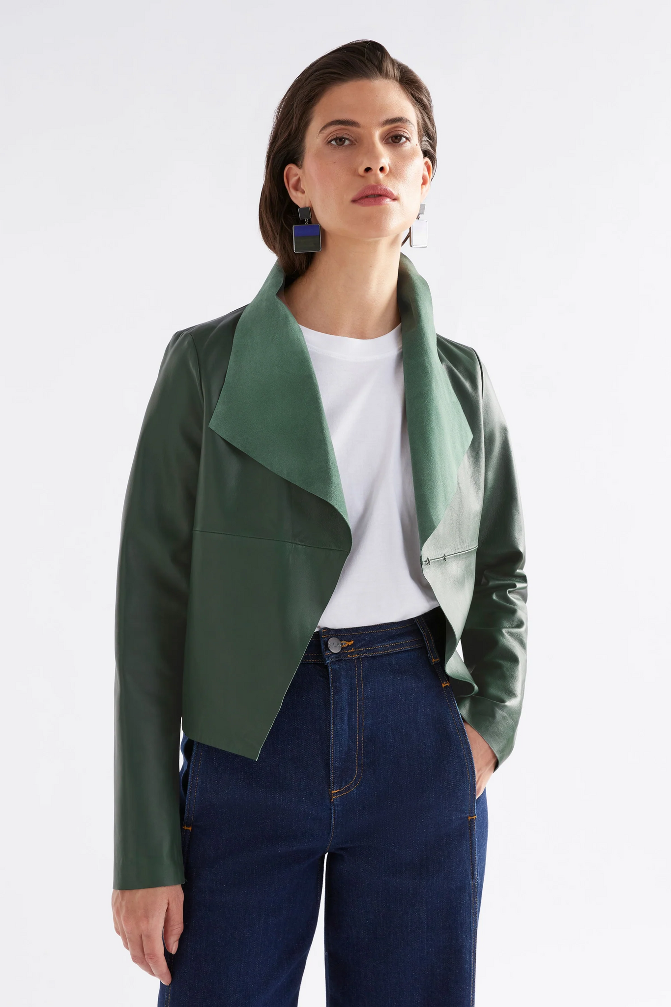 fine leather jacket - milan green