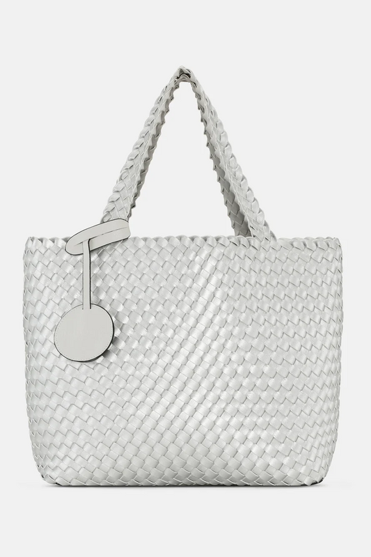 reversible braided tote bag
