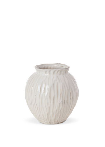 jarah textured white vase
