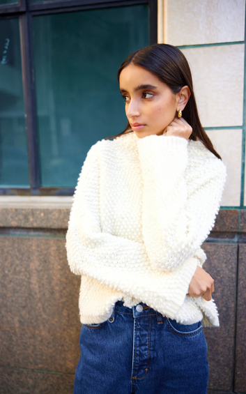abby boucle sweater - ivory
