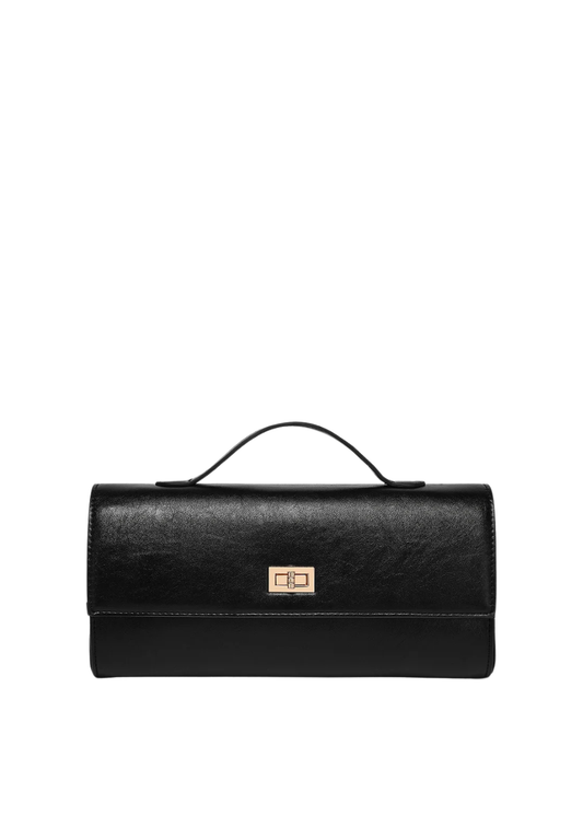 louenhide - delaney clutch - black - Haus of Alma