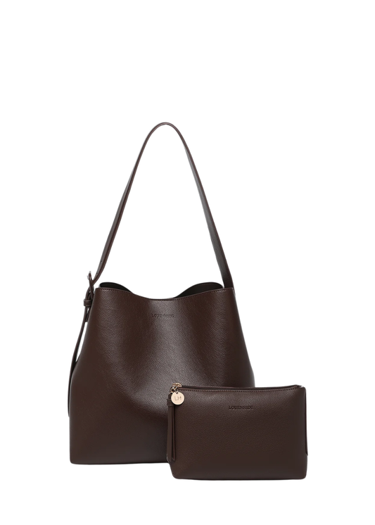 louenhide - peyton everyday pouch set - chocolate - Haus of Alma