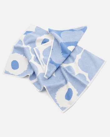 unikko towel cream blue