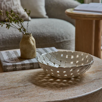 woven ceramic bowl