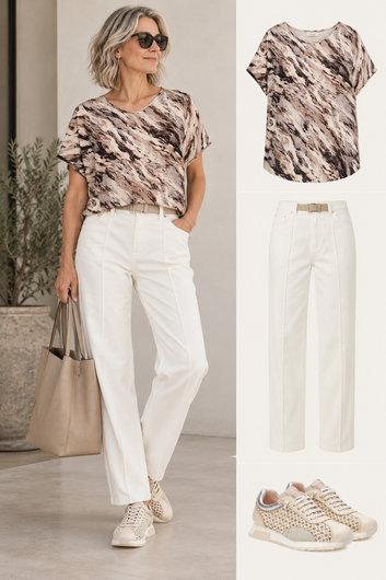 Mela Purdie Neo Agate Print Silk Shell - additional view