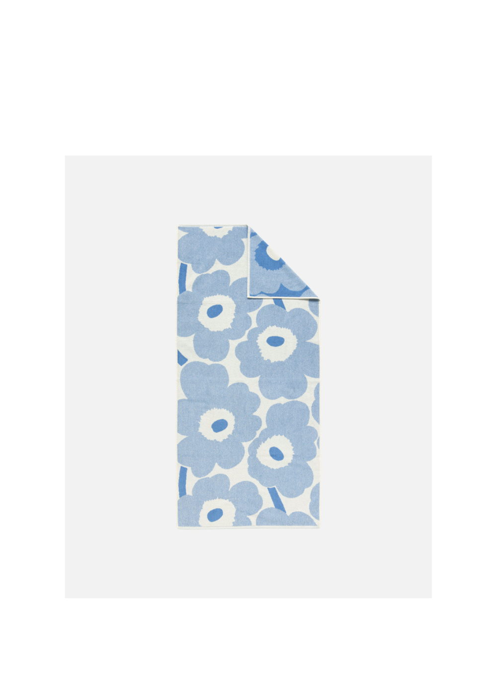 unikko towel cream blue