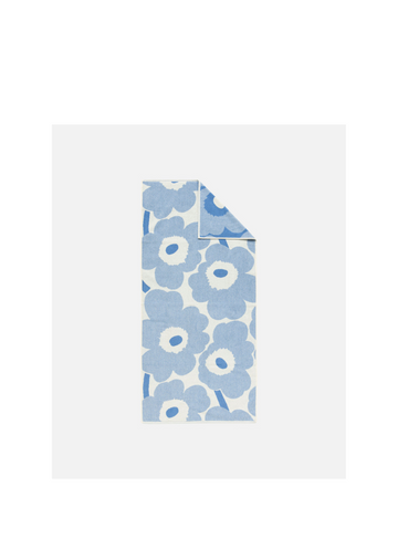 unikko towel cream blue