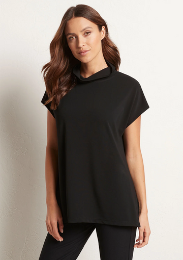 funnel shell top powder knit