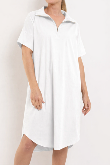 half zip dress microprene