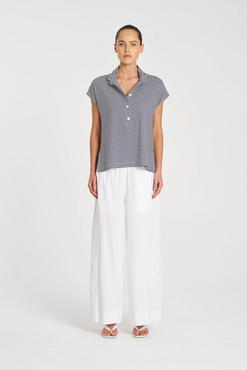 henley tank stripe jersey - Haus of Alma