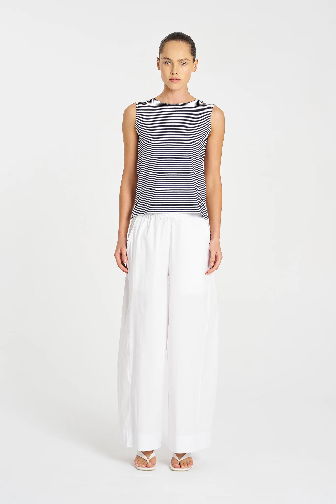 palazzo shell stripe jersey