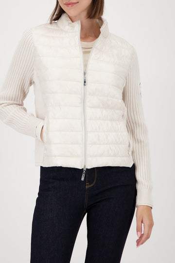 quilted jacket and knit