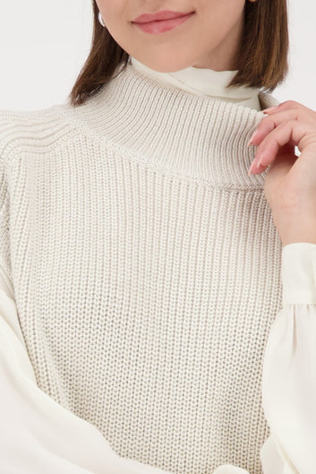 monari stand-up collar knit