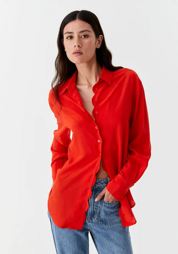 hazel silk shirt