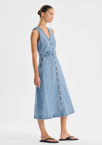 hendrix denim dress light blue