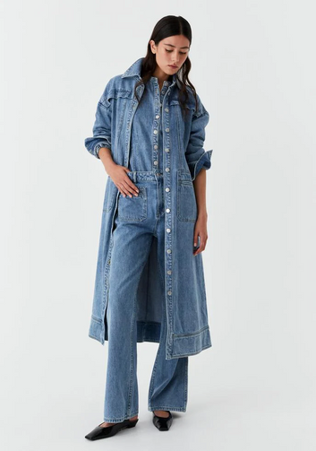 isaac denim dress blue