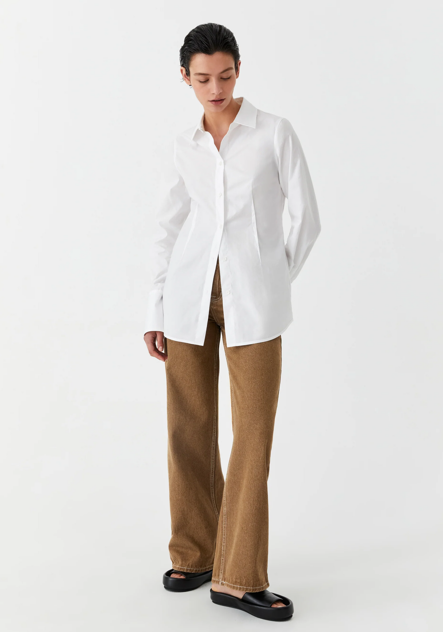 kameiko tailored shirt - white