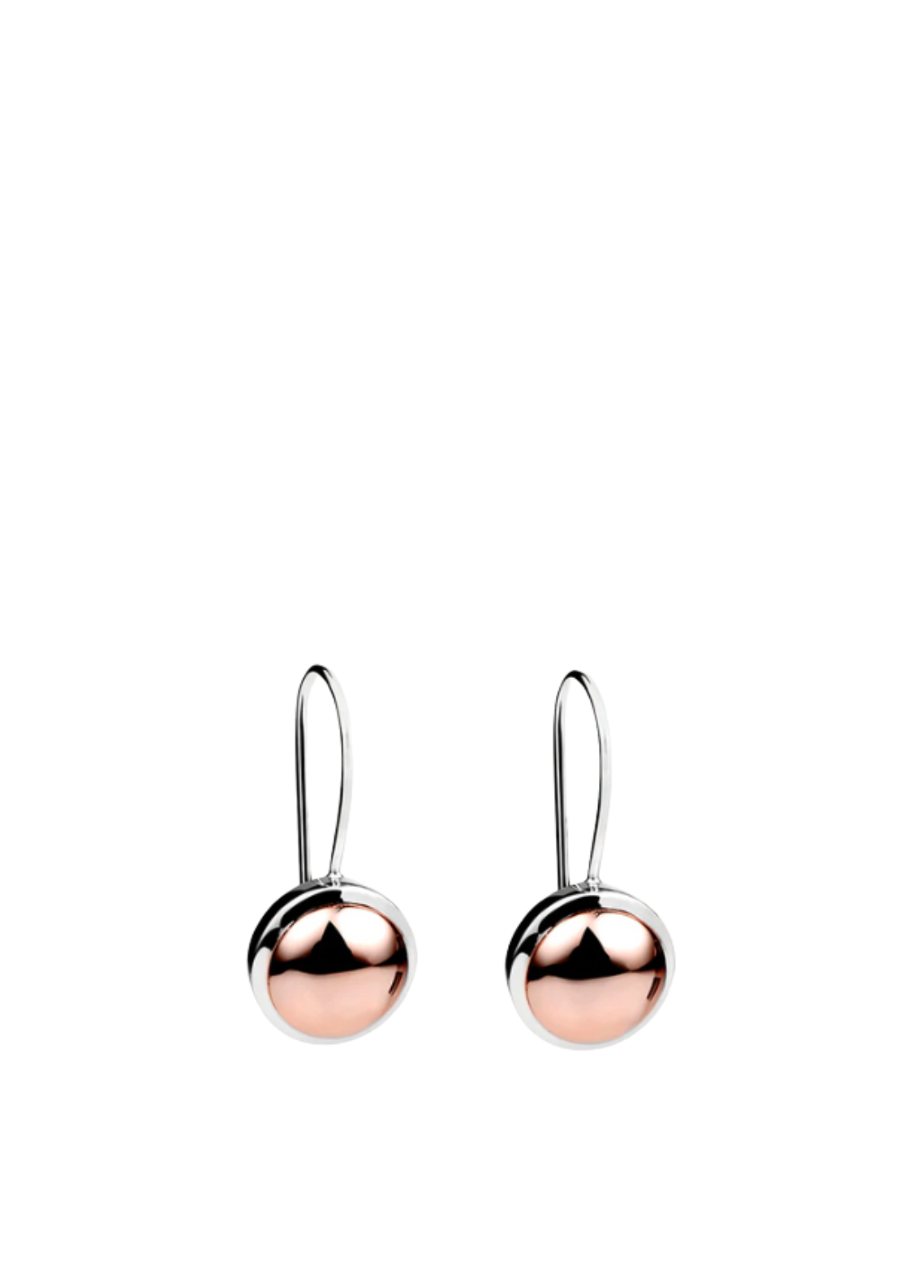 glow earring silver and rose