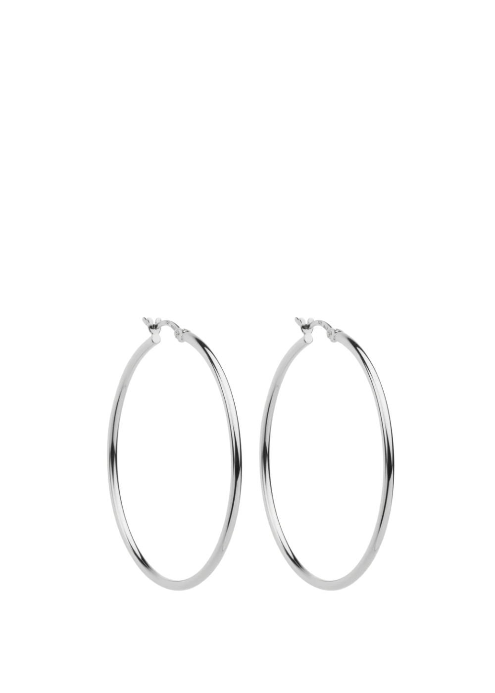 simple hoop - 45mm sterling silver