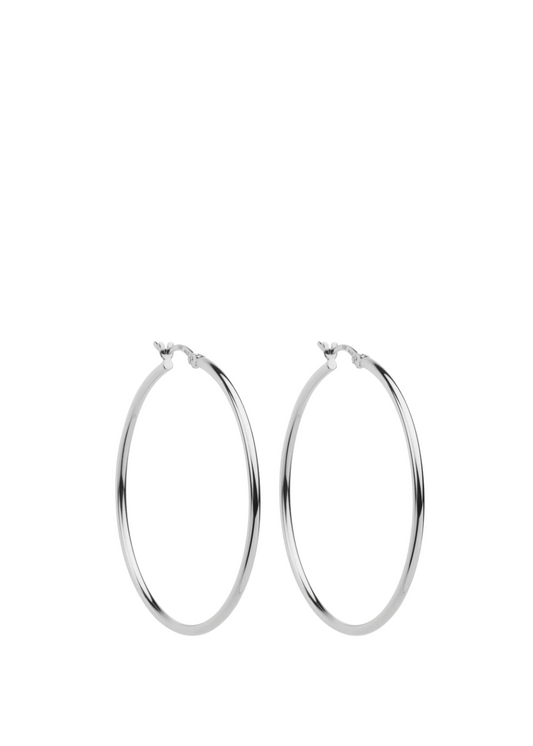 simple hoop - 45mm sterling silver