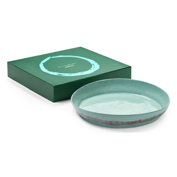 ottolenghi serving bowl azure/red stripe