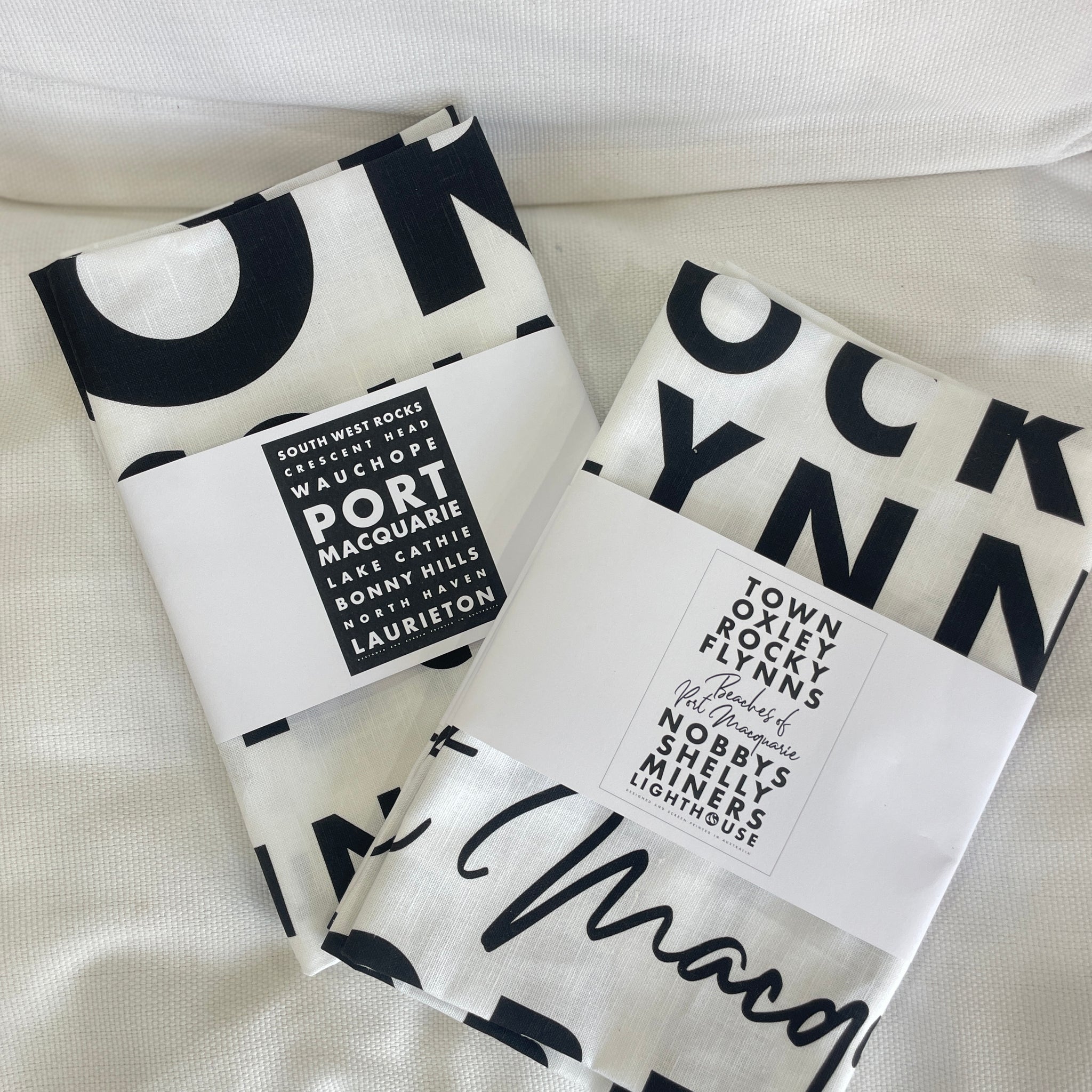 port macquarie towns tea towel