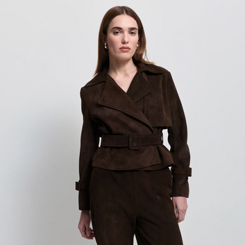nicole cropped trench jacket