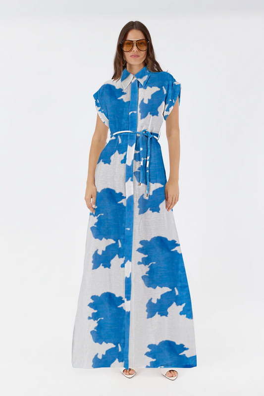 leanne shirt dress blue floral