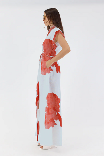 leanne shirt dress red floral