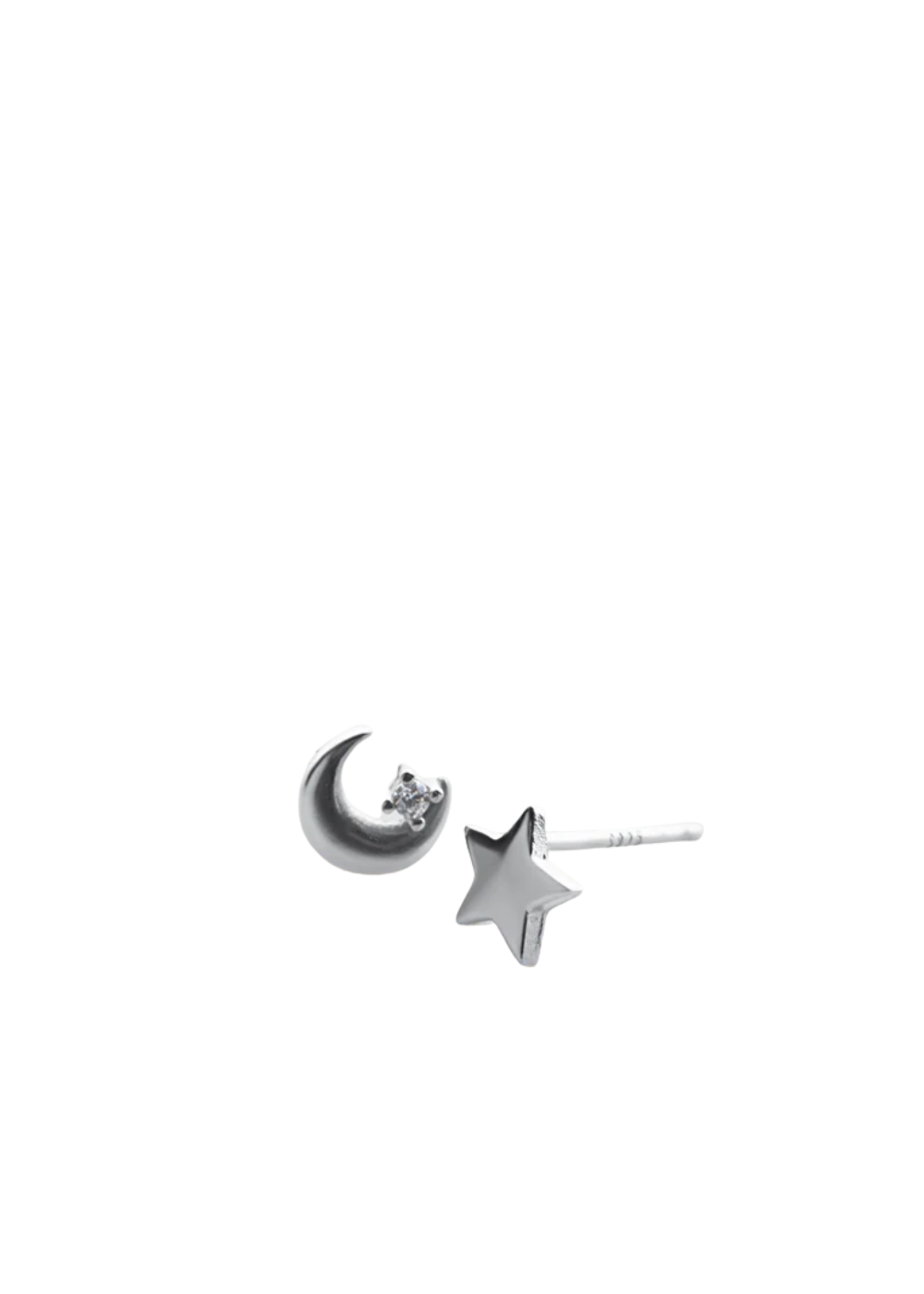 star and moon stud