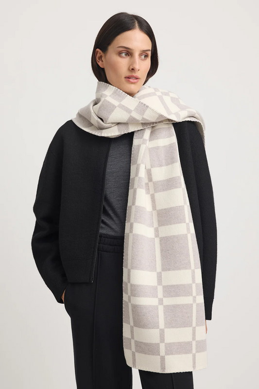 abstract check scarf - Haus of Alma