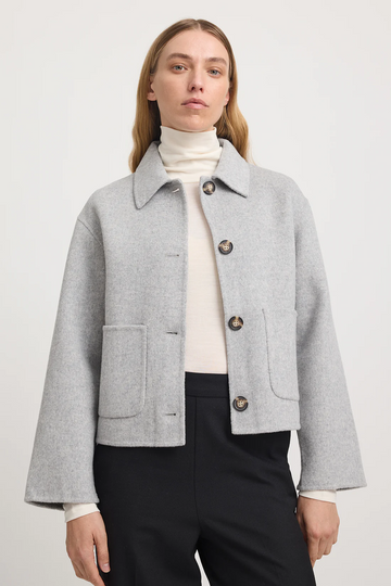 wool jacket - mid grey