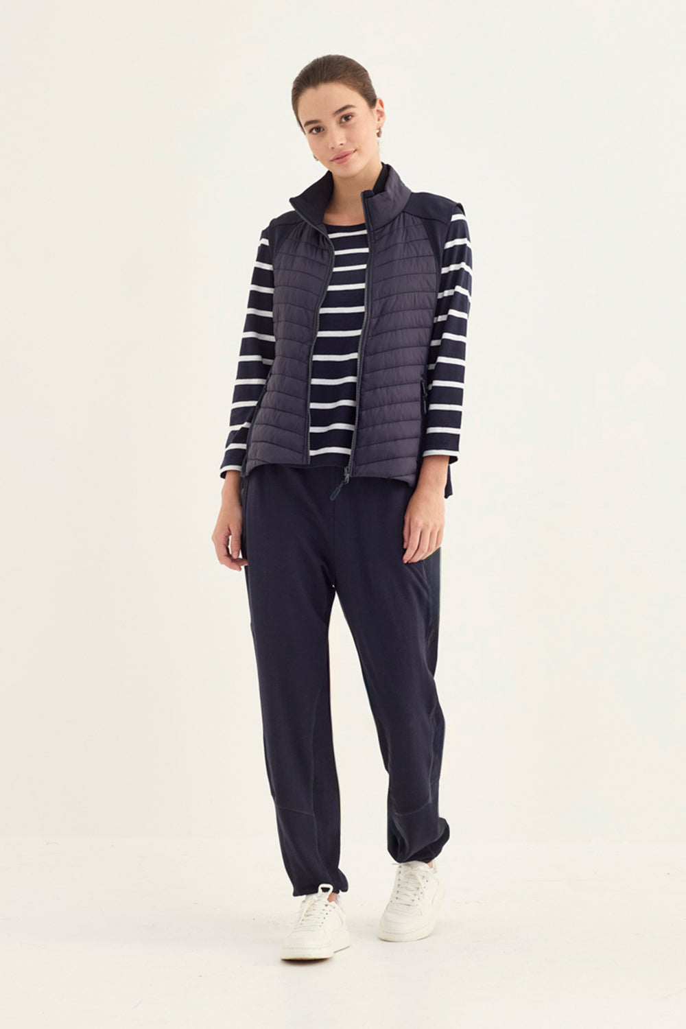 Verge Spencer Top in Ink styled with Award Vest & Pant, Ink - Haus of Alma