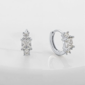 portia crystal huggie