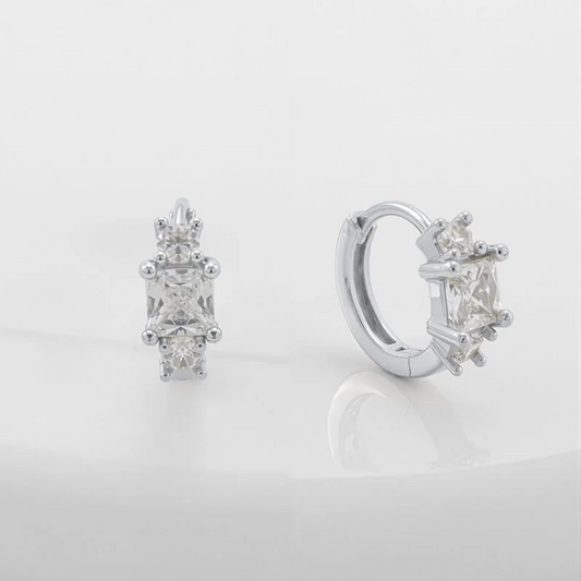 portia crystal huggie