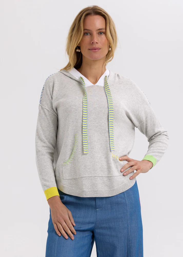 joey pocket hoodie - light marle