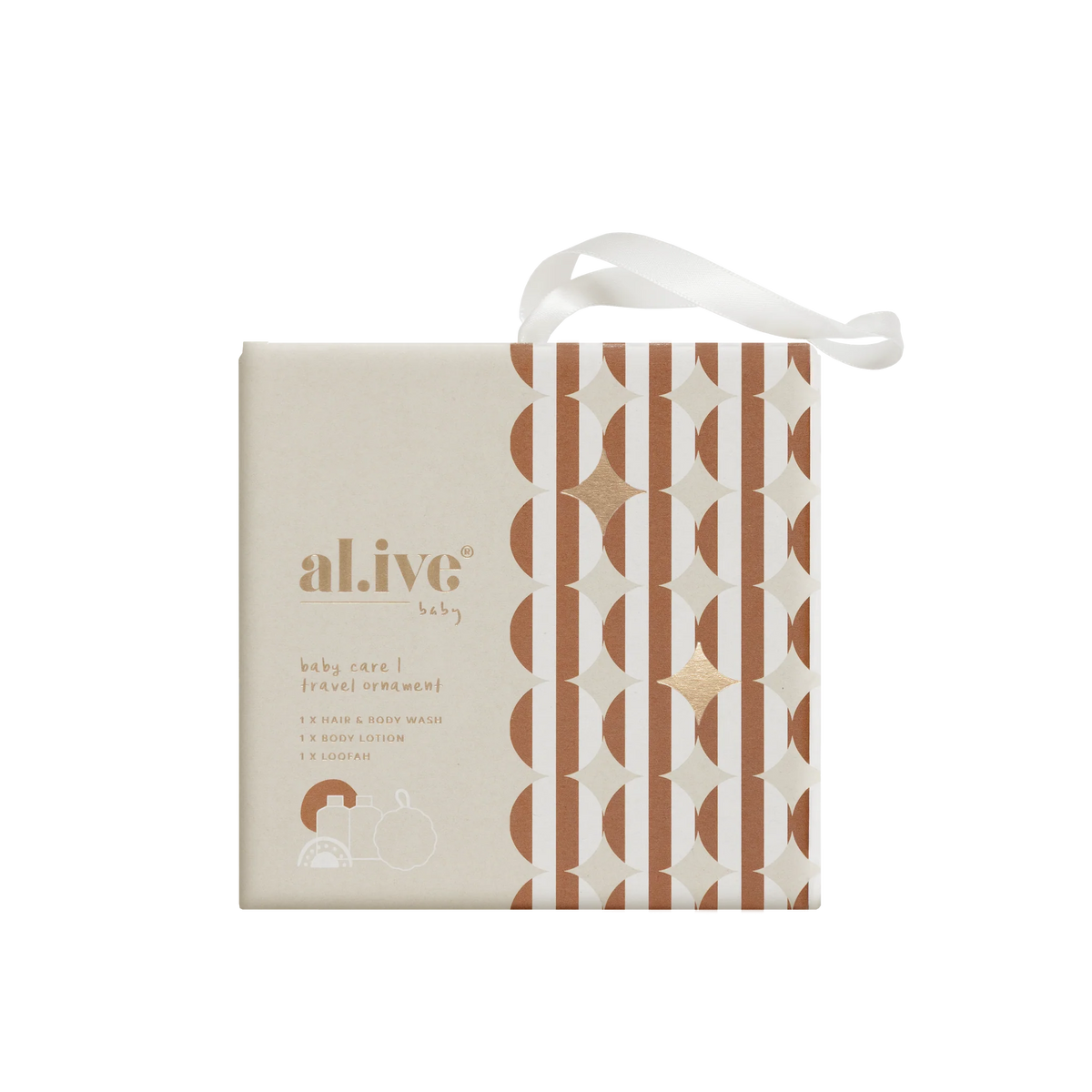 al.ive body Limited Edition Baby Care Travel Ornament Calming Oatmeal Christmas gift box