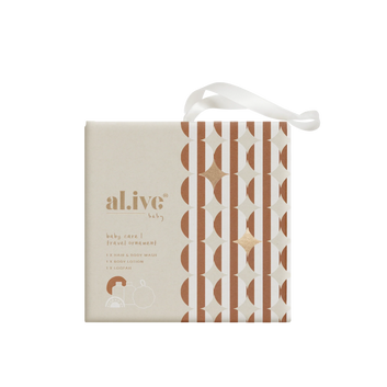 al.ive body Limited Edition Baby Care Travel Ornament Calming Oatmeal Christmas gift box
