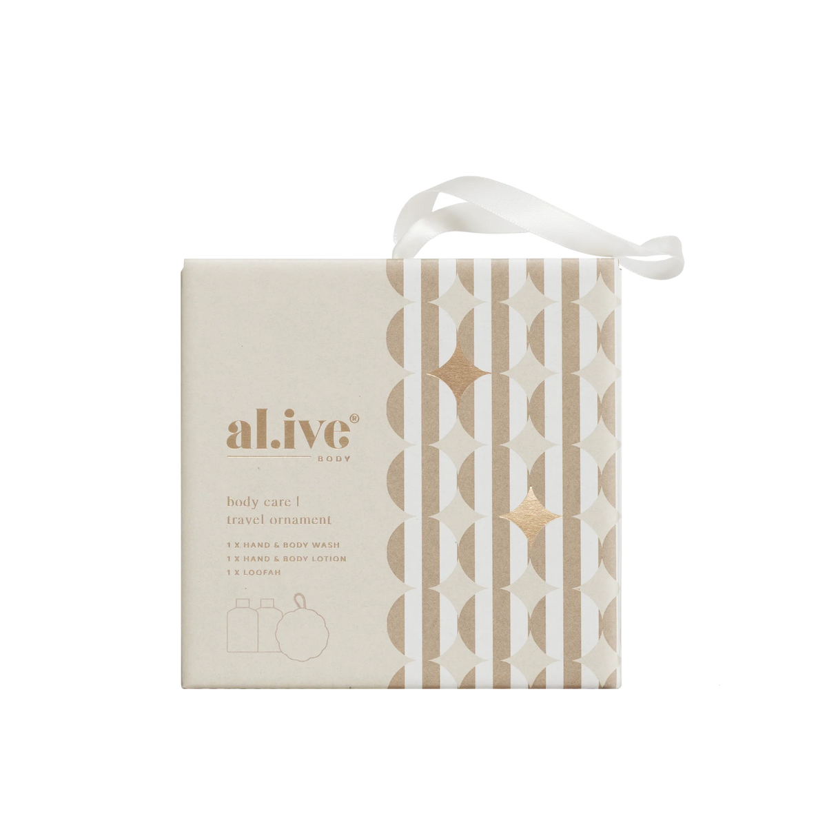 al.ive body Limited Edition Body Care Travel Ornament Sea Cotton & Coconut Christmas gift box