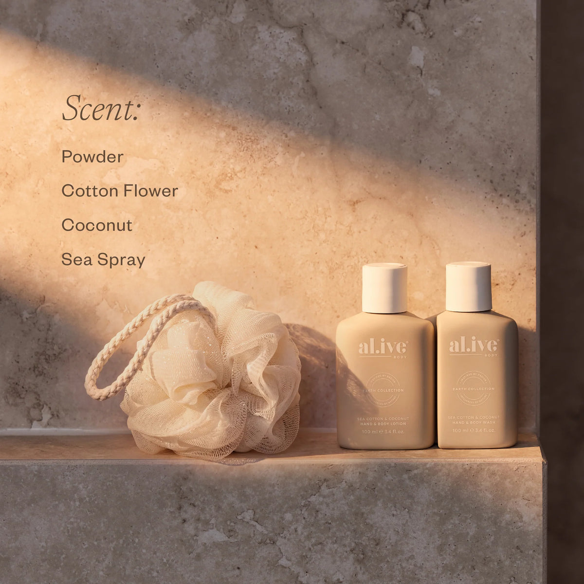 al.ive body Body Care Travel Ornament with scent notes of powder, cotton flower, coconut and sea spray