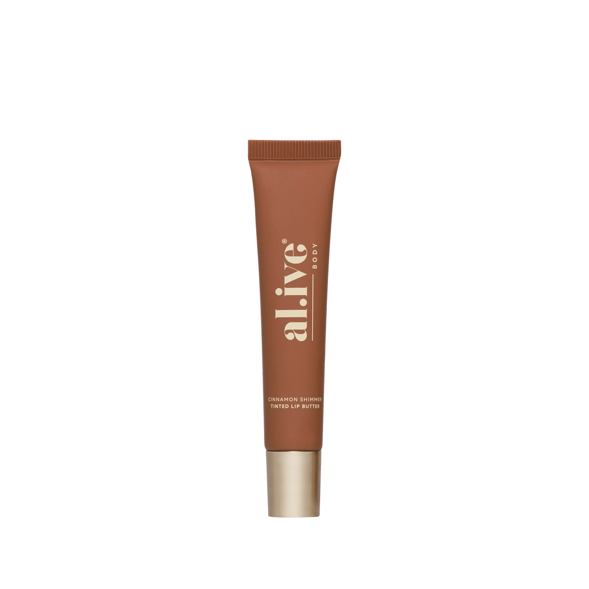 al.ive body Cinnamon Shimmer Tinted Lip Butter 15ml tube